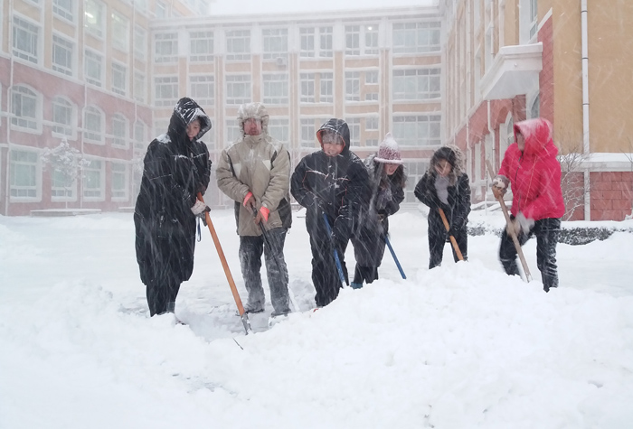 03普陀路小学家委会成员第一时间进行清雪工作.jpg 03普陀路小学家委会成员第一时间进行清雪工作.jpg